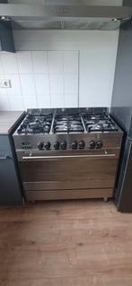 Zeer mooi Attila 6 pits rvs gasfornuis hetelucht oven 90 cm, Ophalen