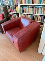 Design fauteuil rood - opknap project - 📌 GRATIS, Ophalen, Gebruikt, 75 tot 100 cm, Leer