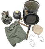 duitse ww2 gasmasker bus in  bijna mint staat  de bus, Ophalen of Verzenden, Duitsland, Kleding of Schoenen