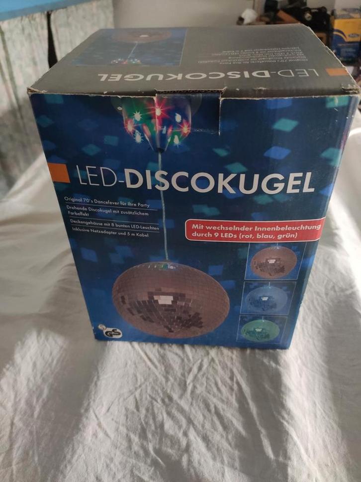 LED Discobal, Huis en Inrichting, Lampen | Hanglampen, Nieuw, Minder dan 50 cm, Glas, Kunststof, Ophalen of Verzenden