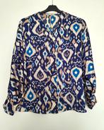 Blouse in 2 kleuren beige/2 kleuren blauw - NUKUS - Maat M, Ophalen of Verzenden, Zo goed als nieuw, Maat 38/40 (M), Blauw