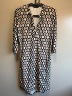 Triple Nine travelstof Jurk - Maat M - Retro Print stippen, Maat 38/40 (M), Bruin, Triple nine, Ophalen of Verzenden