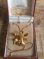 Risis ketting orchidee gold plated, Sieraden, Tassen en Uiterlijk, Kettingen, Ophalen of Verzenden, Nieuw, Goud, Overige materialen