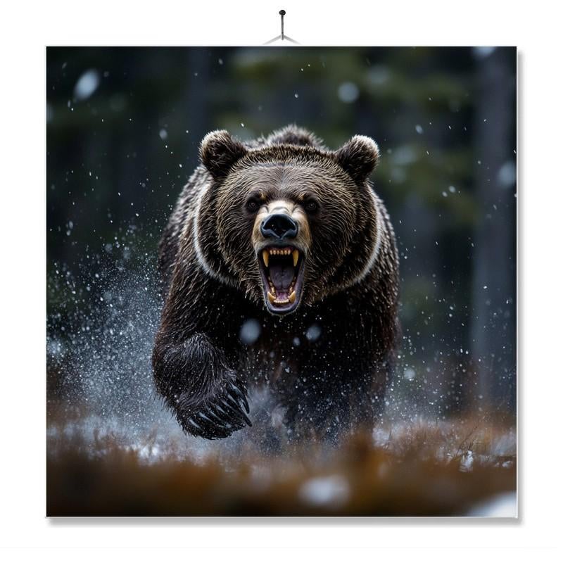 Tegel Met Opdruk | Grizzly | Inclusief Geschenkdoos, Ophalen of Verzenden, Nieuw