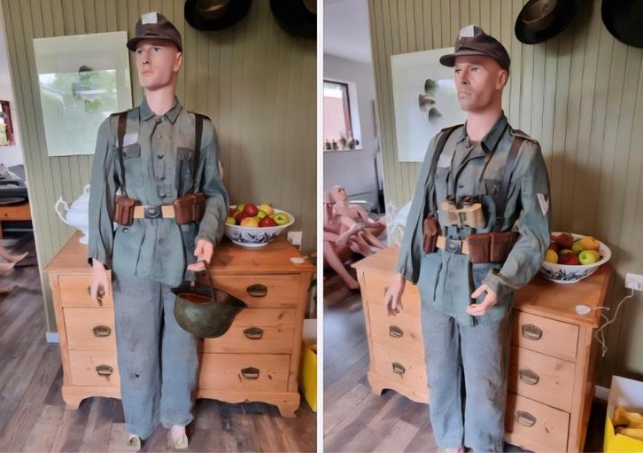 Etalagepop paspop mannequin klein smal nog 6 stuks, Verzamelen, Militaria | Tweede Wereldoorlog, Landmacht, Ophalen
