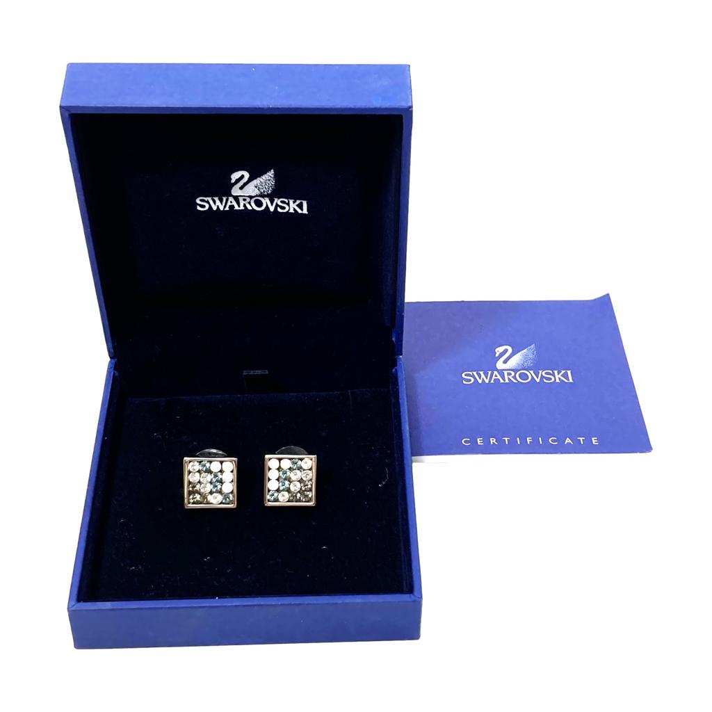 Swarovski – oorbellen – vierkant – stekers, Sieraden, Tassen en Uiterlijk, Oorbellen, Met kristal, Overige materialen, Nieuw, Ophalen of Verzenden