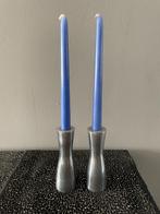ZGAN Zware kandelaars, 2 stuks, rvs, Ophalen of Verzenden, Zo goed als nieuw, Kandelaar, Minder dan 25 cm
