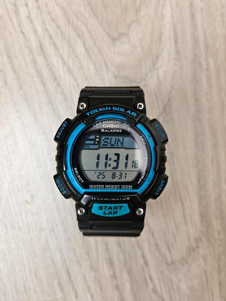 Casio STL-S110H-2AV, Sieraden, Tassen en Uiterlijk, Sporthorloges, Gebruikt, Blauw, Waterdicht, Ophalen of Verzenden