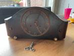 Antieke Houten Schoorsteenklok / Pendule (Art Deco), Ophalen of Verzenden