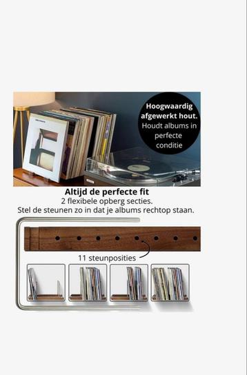 LP Standaard - Notenhout & RVS - 70 LP's beschikbaar voor biedingen