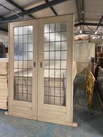 Set schuif / en-suite deuren met glas in lood 212x146cm., Antiek en Kunst, Curiosa en Brocante, Ophalen