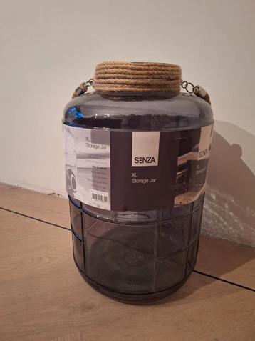 Senza decoratieve glazen pot/windlicht  beschikbaar voor biedingen