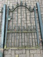 Stalen poort/hekje gepoedercoat groen, Tuin en Terras, Tuinpoorten, Ophalen, Gebruikt, 100 tot 150 cm, .