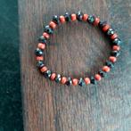 Antieke armband granaten & bloedkoraal - Nieuw!, Met edelsteen, Verzenden, Zwart, Nieuw