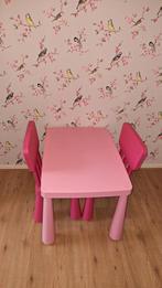 Roze IKEA tafel met 2 stoelen, Ophalen, Gebruikt, Tafel(s) en Stoel(en)