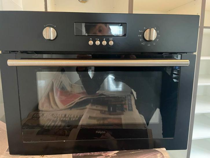 Pelgrim Combi Magnetron - Mat Zwart, Witgoed en Apparatuur, Ovens, Gebruikt, Inbouw, Oven met grill, 45 tot 60 cm, 45 tot 60 cm