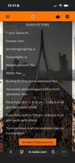 Startbewijs Marathon van Rotterdam, Tickets en Kaartjes, Sport | Overige, Eén persoon, April