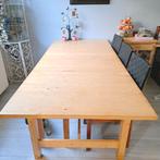 Uitschuifbare eettafel + evt. bankje/stoelen, Huis en Inrichting, Tafels | Eettafels, Ophalen, Gebruikt, 200 cm of meer, 50 tot 100 cm
