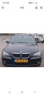 BMW 3-Serie 2.0 318 I Touring 2008 Zwart, Auto's, Zwart, Zwart, Origineel Nederlands, Stationwagon