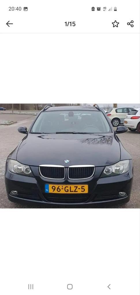 BMW 3-Serie 2.0 318 I Touring 2008 Zwart, Auto's, BMW, Particulier, 3-Serie, Benzine, A, Stationwagon, Handgeschakeld, Origineel Nederlands