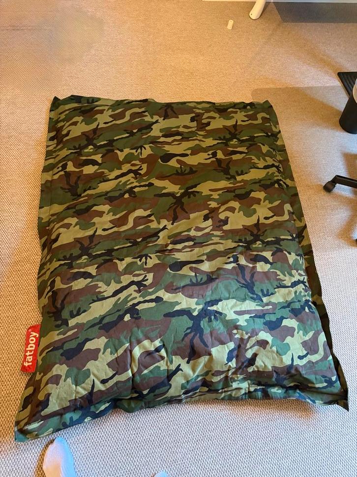 Fatboy Zitzak - Legerprint, Huis en Inrichting, Zitzakken, Zo goed als nieuw, Zitzak, Groen, Ophalen