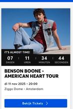 Ticket Benson Boone di 11/11 Rang 1 Vak112

Rij8

Stoel419, Tickets en Kaartjes, Eén persoon, November