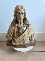 Antiek borstbeeld buste Jezus Christus beige, Ophalen of Verzenden