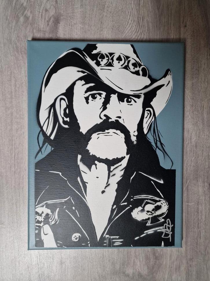 Lemmy Kilmister Stencil Kunst - Motörhead, Antiek en Kunst, Kunst | Overige Kunst, Ophalen of Verzenden