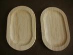 0911- Set–2dlg BLANK HOUT SCHAALTJE / BORDJE zelf decoreren, Ophalen of Verzenden, Nieuw, Materiaal