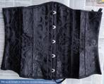 korset polyester brocaat licht corrigerend met baleinen M nw, Maat 38/40 (M), Uwantisell, Zwart, Nieuw