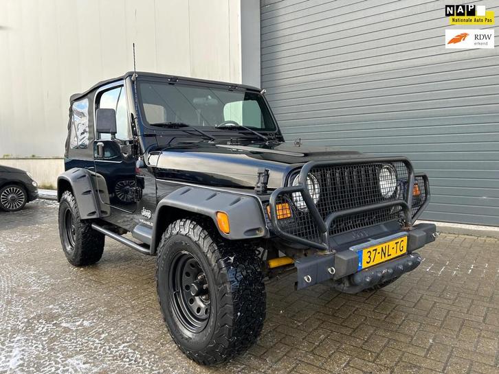 Jeep Wrangler 2.4i Softtop/Hardtop 63000KM NAP, Auto's, Jeep, Bedrijf, Te koop, Wrangler, 4x4, Airbags, Airconditioning, Lederen bekleding