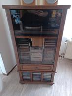 Vintage eiken houten Muziekkast, Ophalen, 100 tot 150 cm, Vintage, 50 tot 100 cm