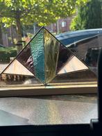 Glas-in-lood raamhanger geometrisch design vintage look., Ophalen of Verzenden