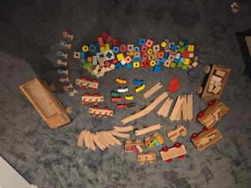 Houten Speelgoed Treinbaan, Treinen, Auto's & Meer! beschikbaar voor biedingen