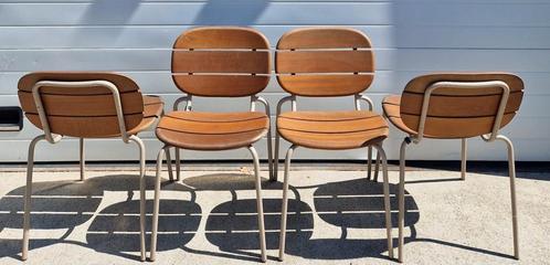 31 x Scab Sisi Mahonie hout terrasstoelen design stoelen, Huis en Inrichting, Stoelen, Zo goed als nieuw, Vijf, Zes of meer stoelen
