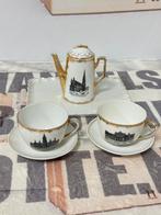Servies wit-goud Wenen, Oostenrijk theepot dienblad theeset, Antiek en Kunst, Antiek | Servies los, Ophalen of Verzenden