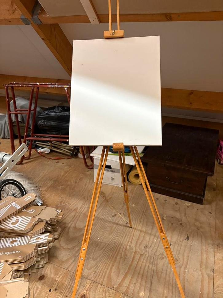 2 Verstelbare Schildersezels, Hobby en Vrije tijd, Schilderen, Gebruikt, Ezel, Ophalen