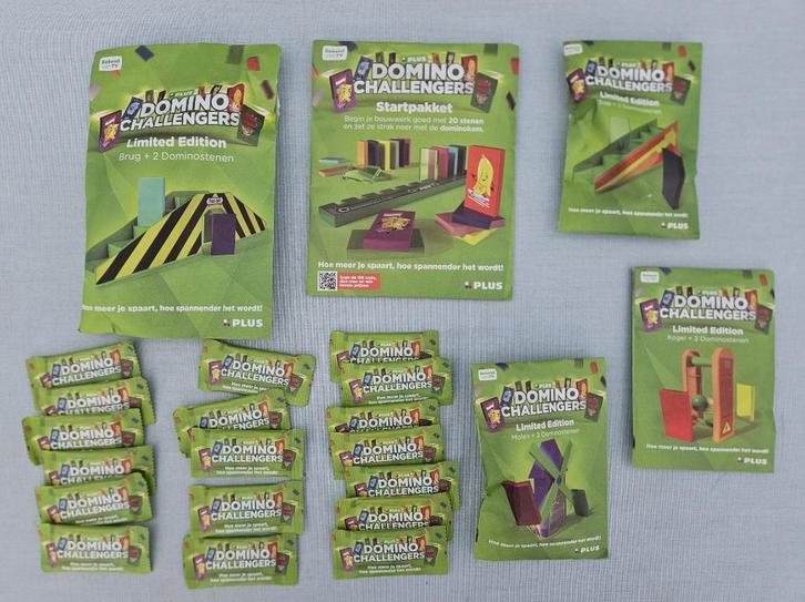 Plus Domino Challengers met diverse accessoires, Kinderen en Baby's, Speelgoed | Bouwstenen, Nieuw, Overige merken, Ophalen of Verzenden