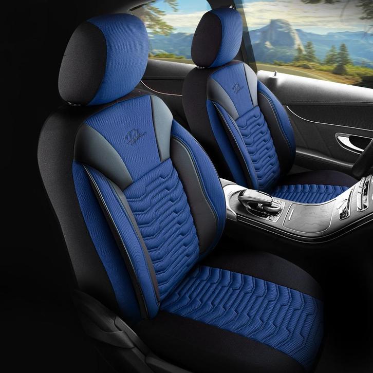 AUTOSTOELHOES/PANDA PARIJS ZWART-BLAUW, Auto-onderdelen, Interieur en Bekleding, Alfa Romeo, BMW, Citroën, Daihatsu, Fiat, Ford