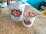 Set lotusbloem waxinelicht houder, Huis en Inrichting, Woonaccessoires | Kandelaars en Kaarsen, Ophalen of Verzenden, Nieuw, Overige materialen
