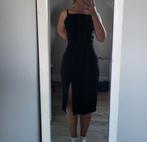 Midi jurk met split & voorgevormde cups. Lage rug, Maat 38/40 (M), Wal G, Verzenden, Zwart