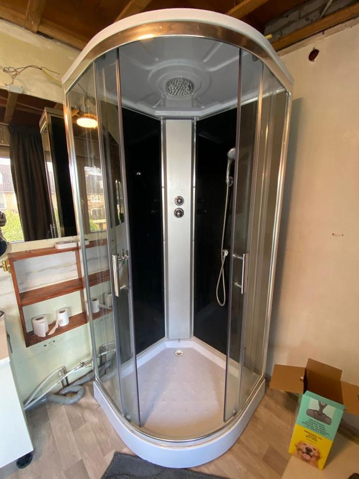 Complete douchecabine + wastafel - Nooddouche, Huis en Inrichting, Badkamer | Complete badkamers, Gebruikt, Met douche, Ophalen