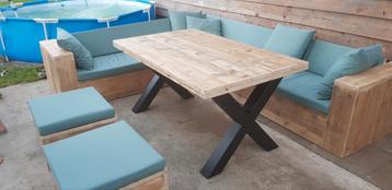 Eettafel steigerhout tuintafel industriële bartafel statafel beschikbaar voor biedingen