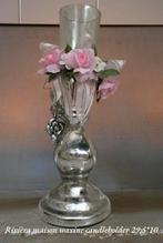 Rivièra maison l' hotel waxine candleholder &roosjes &Hanger, Ophalen of Verzenden