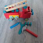 Houten Speelgoed Brandweerauto met Gereedschap, Ophalen of Verzenden, Gebruikt, Ontdekken