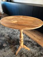 Oud houten wijntafeltje, Huis en Inrichting, Ophalen, Nieuw, Ovaal, Hout