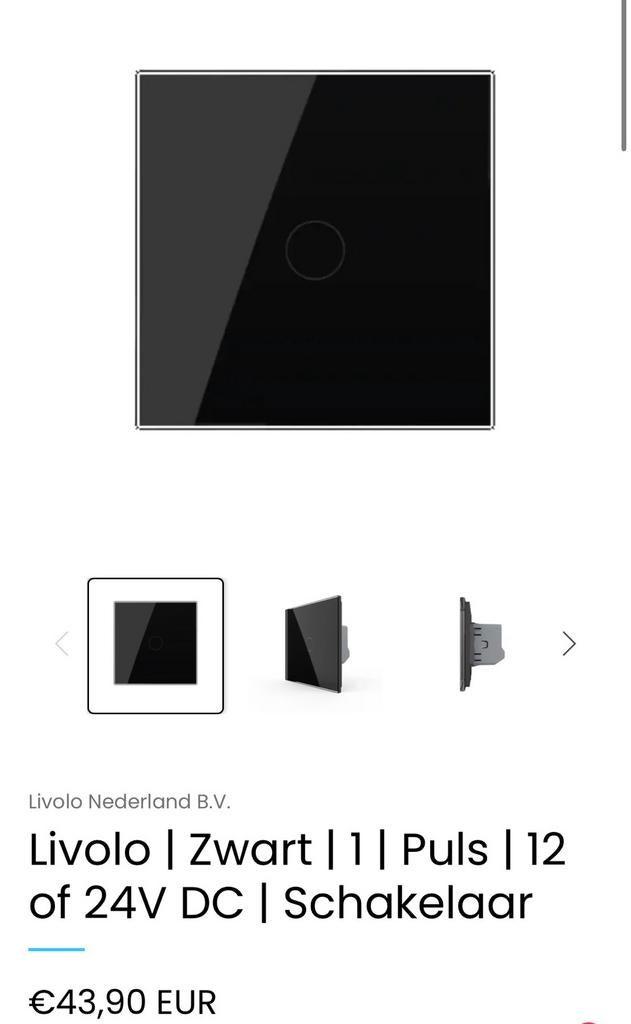 Livolo Schakelaar - Nieuwstaat, Ophalen of Verzenden, Nieuw, Schakelaar