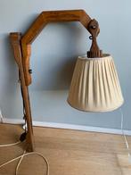 Vintage wandlamp hout, Ophalen of Verzenden, Hout