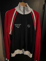 Vintage USA Davis Cup trainingsjack, Gedragen, Blauw, Ophalen of Verzenden, Voetbal