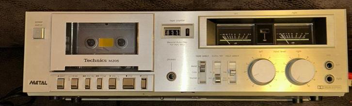 Technics Vintage cassettedeck model M205 jaren 80, Audio, Tv en Foto, Cassettedecks, Enkel, Overige merken, Tape counter, Ophalen